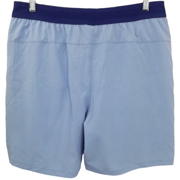 Fabletics Mens Fundamental Lined Pull On Workout Shorts Size l Blue Phone Pocket - Picture 4 of 8